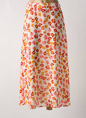 Jupe longue tissage crêpe orange VERO MODA femme