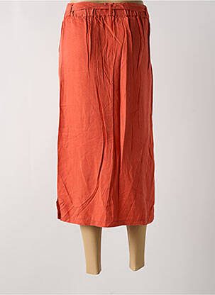 Jupe longue coupe droite orange C'EST BEAU LA VIE femme