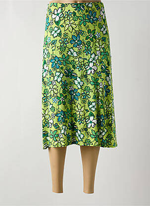 Jupe mi-longue stretch vert SURKANA femme