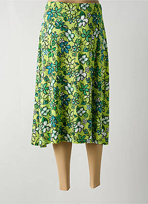 Jupe mi-longue stretch vert SURKANA femme