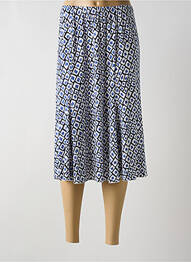 Jupe mi-longue coupe évasée bleu TELMAIL femme