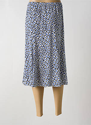 Jupe mi-longue stretch bleu TELMAIL femme