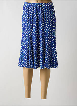 Jupe mi-longue stretch bleu TELMAIL femme