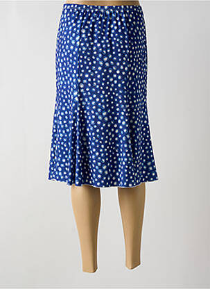 Jupe mi-longue stretch bleu TELMAIL femme