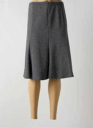 Jupe mi-longue stretch gris UN TEMPS POUR ELLE femme