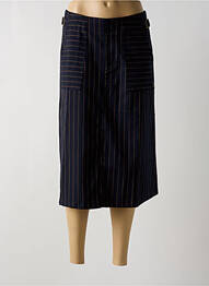 Jupe mi-longue taille haute bleu LOLA ESPELETA femme