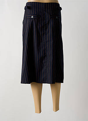 Jupe mi-longue taille haute bleu LOLA ESPELETA femme