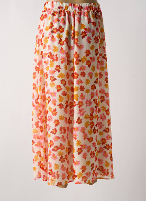 Jupe longue tissage crêpe orange VERO MODA femme