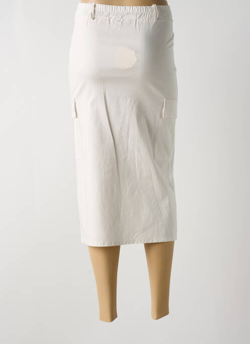 Jupe mi-longue beige APRIL VINTAGE pour femme