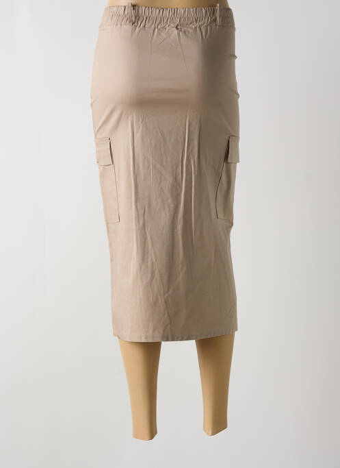 Jupe mi-longue marron APRIL VINTAGE pour femme