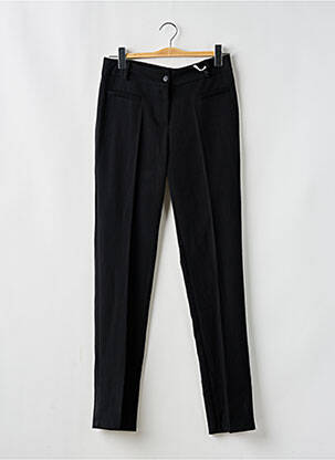 Pantalon droit taille élastique taille normale noir CHIQUITA femme