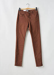 Jeans coupe slim stretch taille normale marron C'EST BEAU LA VIE femme