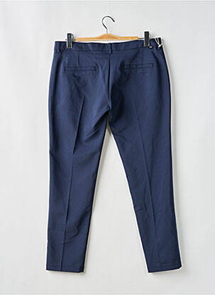 Pantalon chino tissage popeline taille normale bleu REIKO femme