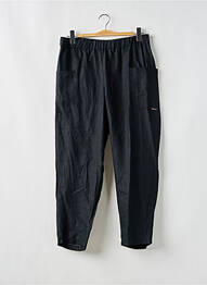 Pantalon 7/8 taille élastique taille normale noir MALOKA femme