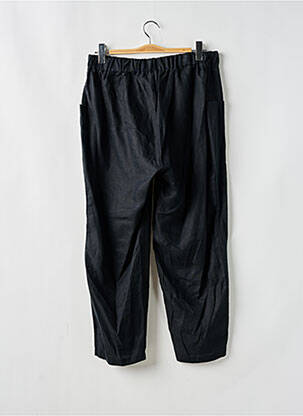 Pantalon 7/8 taille élastique taille normale noir MALOKA femme