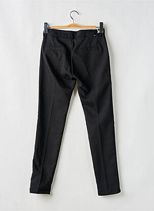 Pantalon chino broderie galons latéraux taille normale noir REIKO femme