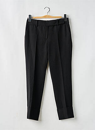 Pantalon 7/8 taille à pinces taille basse noir CREME femme