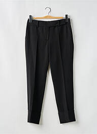 Pantalon 7/8 taille à pinces taille basse noir CREME femme