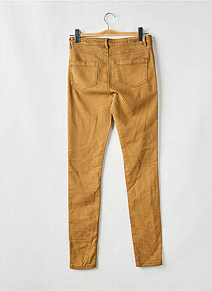 Pantalon slim tissage popeline taille normale beige GEISHA femme
