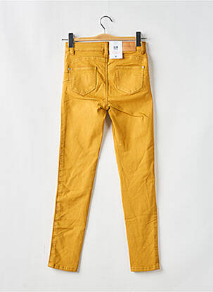 Pantalon slim taille haute taille haute jaune C'EST BEAU LA VIE femme