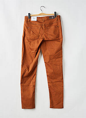 Pantalon slim tissage popeline taille normale orange BRANDTEX femme