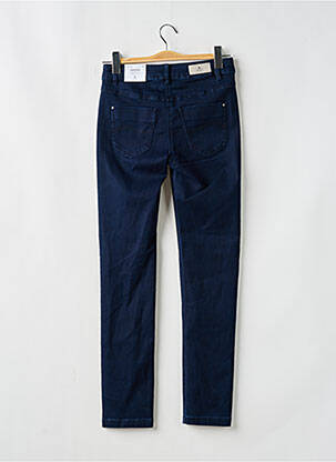 Pantalon slim tissage popeline taille normale bleu BRANDTEX femme