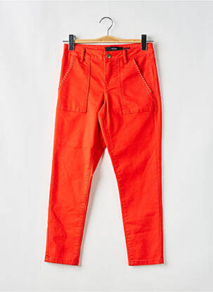 Jeans coupe slim broderie rivets taille normale orange VERO MODA femme