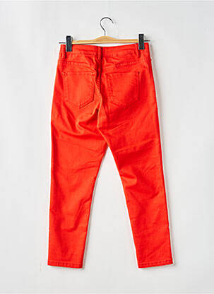 Jeans coupe slim broderie rivets taille normale orange VERO MODA femme