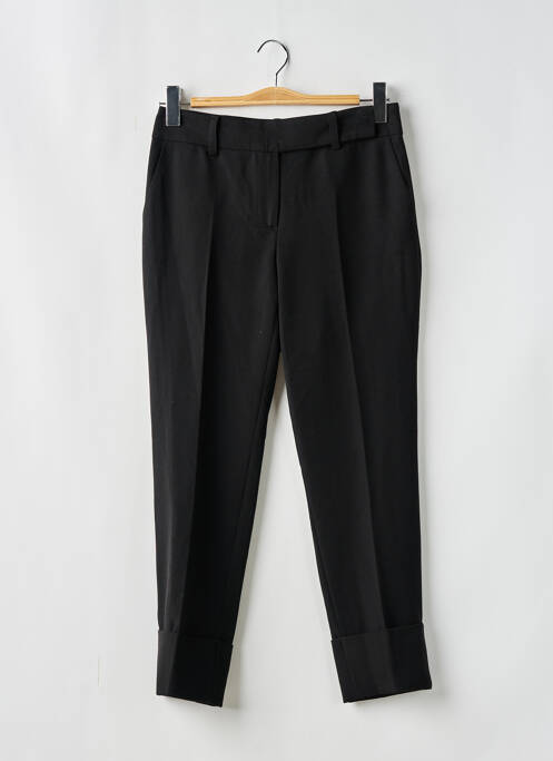 Pantalon 7/8 taille à pinces taille basse noir CREME femme