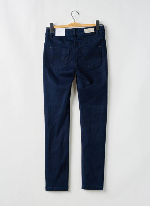 Pantalon slim tissage popeline taille normale bleu BRANDTEX femme