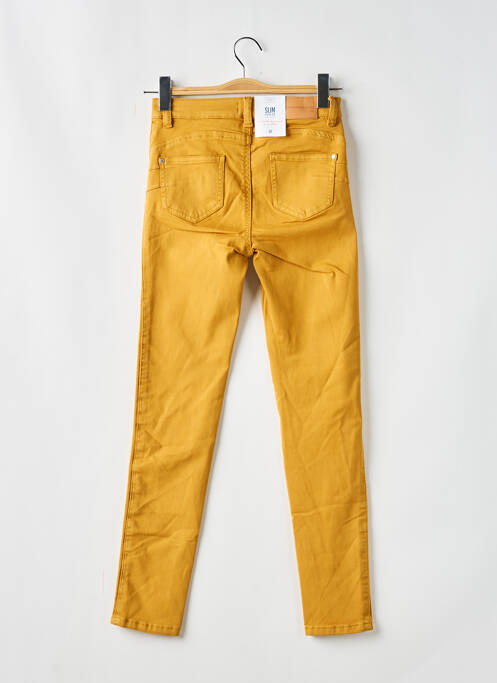 Pantalon slim jaune C'EST BEAU LA VIE pour femme