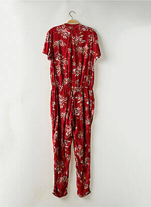 Combi-pantalon fermeture boutonnée sur le devant manches courtes rouge ÉTYMOLOGIE femme