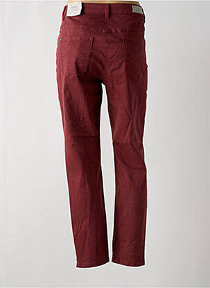 Pantalon slim tissage popeline taille normale rouge BRANDTEX femme
