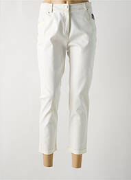 Pantalon 7/8 taille haute taille haute beige ANNE KELLY femme