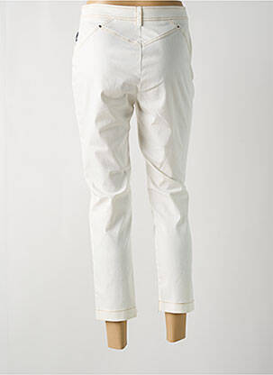 Pantalon 7/8 taille haute taille haute beige ANNE KELLY femme