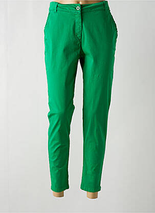 Pantalon 7/8 tissage popeline taille normale vert LE PETIT BAIGNEUR femme