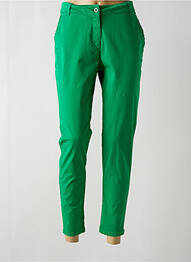 Pantalon 7/8 tissage popeline taille normale vert LE PETIT BAIGNEUR femme