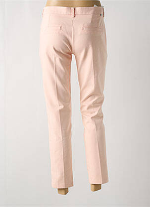 Pantalon 7/8 taille à pinces taille basse rose REIKO femme