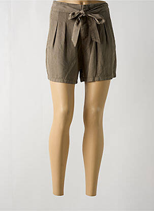 Short fermeture zippée sous rabat avec crochet taille haute vert VERO MODA femme