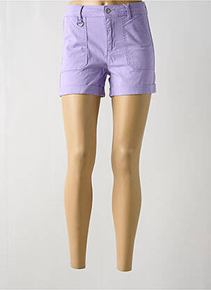 Short taille à pinces taille haute violet C'EST BEAU LA VIE femme