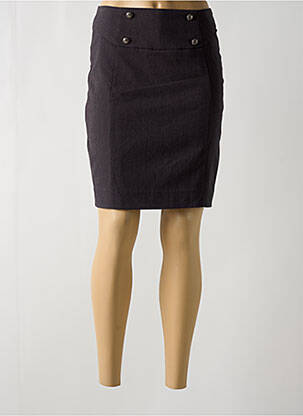 Jupe courte taille à pinces gris LES P'TITES BOMBES femme