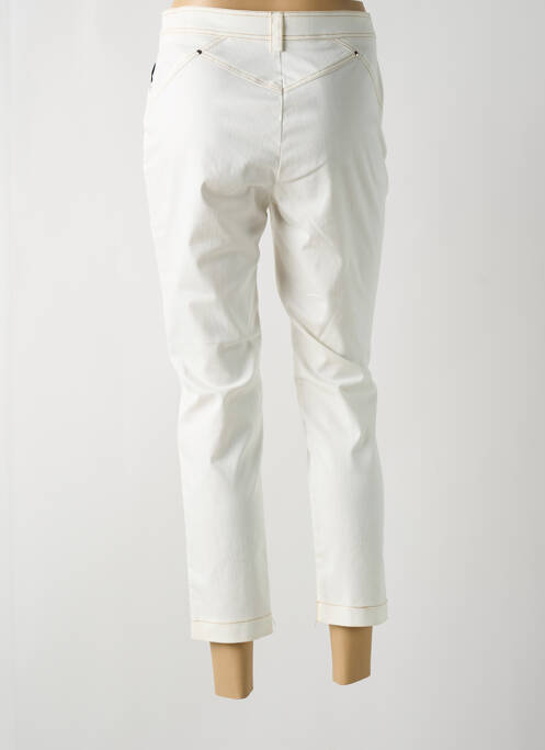 Pantalon 7/8 taille haute taille haute beige ANNE KELLY femme