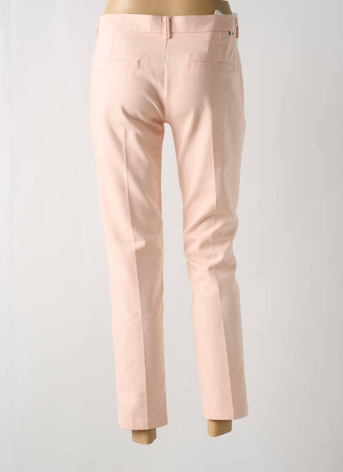 Pantalon 7/8 taille à pinces taille basse rose REIKO femme