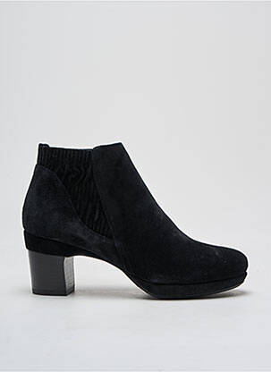 Bottines/boots nubuck talon de 4 à 6cm noir HOMERS femme