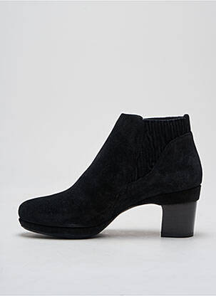Bottines/boots nubuck talon de 4 à 6cm noir HOMERS femme