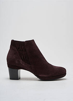Bottines/boots nubuck talon de 4 à 6cm violet HOMERS femme
