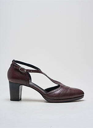 Escarpins tissage satiné talon de 4 à 6cm violet HOMERS femme