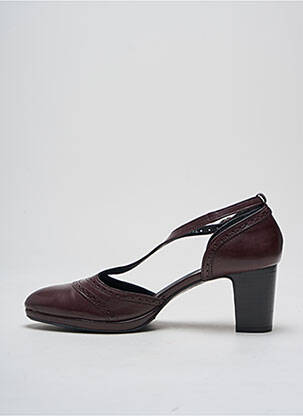 Escarpins tissage satiné talon de 4 à 6cm violet HOMERS femme