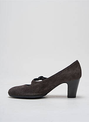 Escarpins nubuck talon de 7 à 9cm gris HOMERS femme