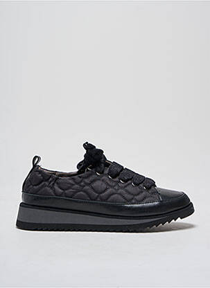 Baskets matière lisse talon plat jusqu'à 3cm noir XSA femme